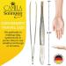 Camila Solingen CS31 3.5 Gold Tipped Surgical Tweezers - German Stainless Steel, Straight Tip, for Flawless Facial Hair & Eyebrow Shaping - Men/Women - Buy Online on GoSupps.com