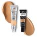 IT Cosmetics CC+ Cream with SPF 50+ Natural Finish Full Coverage Foundation (Tan Warm - 1.08 fl oz) & Bye Bye Undereye Concealer Anti-Aging Makeup (33.5 Tan Natural - 0.4 fl oz)