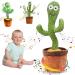 SGM GT-301 Dancing Talking Cactus for Boys Girls Singing Cactus Record and Repeat Cactus plush Children's Gifts Educational Toys Learning Toys Electronic Light Up Plush
