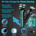 4-in-1 Wet Dry Electric Razor for Men - Waterproof Rotary Face Shaver - USB Rechargeable Cordless Shaver - Ideal Gift for Dad and Husband - Green - Buy Online on GoSupps.com