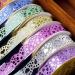 SALLYFASHION Lace Washi Tape, 6 Roll Lace Pattern Glitter Bling Self-Adhesive Tape Diamond Washi Tape Masking DIY Scrapbooking Lace Tape Sticker Color Random Style-2
