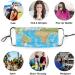Abstract Mosaic Style Waveform Washable Reusable Mask Cotton Anti Dust Half Face Mouth Mask For Kids Teens Men Women With Adjustable Ear Loops - Buy Online on GoSupps.com