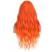 Beron Orange Long Wavy Wig with Bangs 28 - Synthetic Curly Wig for Women - Ideal for Cosplay & Parties - Includes Wig Cap - Mixed Orange - Buy Online on GoSupps.com