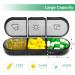 PULIV Weekly Pill Organizer 3 Times a Day - Portable 7 Day Travel Pill Box with Large Containers - Black Pill Case for Vitamins, Medication, Supplements - Light-Proof - Buy Online on GoSupps.com