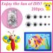 TOAOB 200pcs Black Self-Adhesive Wiggle Googly Eyes with Eyelashes - 8mm, 10mm, 12mm, 15mm, 20mm - Plastic Sticker Eyes for DIY Crafts & Scrapbooking - Buy Online on GoSupps.com