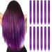 12PCS Colored Purple Hair Extensions - 22 Inch Clip-in Rainbow Hair Extensions for Kids and Women - Blue Hair Extensions - Ideal Gift for Her - Buy Online on GoSupps.com