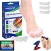 Stepcomfort toe spreader Hallux Valgus 4 STK elastic bale toe corrector 1 piece toe separator silicone hammer toe correction toe correction toe spacer for realignment of the feet (white)