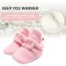 EDOTON Unisex Newborn Winter Boots - Pink Stripe Booties for 0-6 Months - Buy Online on GoSupps.com