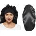 Shop Ladaypoa 2-Piece Long Satin Sleeping Hats for Women | Extra Large Soft Hair Hood | Comfortable Black & Red Design - Buy Online on GoSupps.com