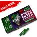 Buy Mari & Juan 50 Activated Carbon Slim Filters - 5.9mm Coconut-Based Low Smoke - 50 Pieces in Green for International Shipping - Buy Online on GoSupps.com
