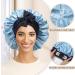 Welrog Satin Hair Hood for Women - Double-Sided Silk Bonnet | Hair Protection & Sleep Hood in Blue/Royal Blue - Buy Online on GoSupps.com