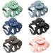 Large Hair Claw Clips for Women 6 Pcs Grip Octopus Clips for Thick Hair Strong Hold Catch Octopus Hair Clips Non Slip Octopus Jaw Clips Banana Clips Barrette Ponytail Holder Hair Accessories Flower Floral