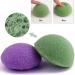 6 Pack Natural Konjac Facial Sponges Set - Exfoliating Sponge Set in 6 Colors for Gentle Face Cleansing - Charcoal, Turmeric, French Green, White, Pink & Purple - Buy Online on GoSupps.com