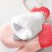 Kids Cute Fox Knitting Gloves with Plush Lining | 1-3 Yrs | Cartoon/Pink - Buy Online on GoSupps.com