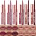 LANGMANNI 6 Matte Lipstick and Lipliners + 10 PCS Liquid Eyeshadow Palette Naked Set - Buy Online on GoSupps.com