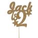 Personalised Birthday Cake Topper by KreateSquare - Glitter Customised With Any Name Any Age Custom Colour Birthday Cake Decoration (Gold)