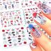 12 Sheets Nail Stickers Kalolary Water Transfer Nail Art Sticker Decals Lips Women Girl Colorful Slider for Dating Decor Manicure Nail Art Decorations - Buy Online on GoSupps.com