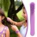 Scalp Massage Curve Brush with Long Handle - Soft Hair Tie & Gossip Comb for All Hair Types - Violet - Buy Online on GoSupps.com