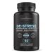 Livingood Daily De-Stress - Natural Cortisol Support - Adaptogens Supplements - Ashwagandha Rhodiola Rosea Reishi Mushroom Ginseng Holy Basil & Horseradish - Vegan 60 Capsules