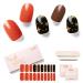 Nailog nail film self -adhesive 20PCs nail foils UV hardening long -lasting nail ticker for fingernails gel nail strip starter set gift for woman girlfriend mother's day gift sienna myth