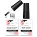 Makartt No Wipe Base and Top Coat - 2pcs 10ml High Glossy Nail Polish Top Coat Soak Off UV Gel Manicure Pedicure Home DIY Solon No Wipe Base and Top Coat Kit