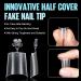 Buy Tomicca 240 Pcs Clear Nail Tips Set - Short Coffin Acrylic Half Cover French Fake Nails 12 Sizes for DIY & Nail Studios - Perfect for Nail Extensions - Buy Online on GoSupps.com
