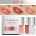 3 Set Plumping Lip Gloss - Tinted Transparent Toot Lip Oil Non-Sticky Glass Lip Glow Nourishing Lip Care & Repair - Buy Online on GoSupps.com