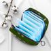 Dino Dinosaur Grunge Pattern Sanitary Napkin Storage Bag | Portable Menstrual Cup Pouch for Teen Girls & Women - Zippered Design - Buy Online on GoSupps.com
