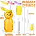 Zubebe 12 Pack Honey Bear Straw Cups Bulk with 24 Flexible Straws and Cleaning Tools 8 Oz Therapy Sippy Bottles for Speech and Feeding Training Daily Drinking Supplies (Pink Yellow Purple) - Buy Online on GoSupps.com