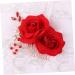 Housoutil 1pc Teasing Combs for Women Hair Clips Classic Hair Comb Hair Accessories for Women Wedding Barrettes for Women Wedding Hair Clip Bridal The Flowers Flower Head Miss Red - Buy Online on GoSupps.com