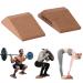 Wadendehner in the 2 Set non -slip cork calf base knee extension leg extension yoga blocks footrest kneeter for stretching muscles and fascia slant board mobilization wedge for squats and cross lifting trapezoidal