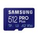 SAMSUNG PRO Plus + Adapter 512GB microSDXC Up to 160MB/s UHS-I, U3, A2, V30, Full HD & 4K UHD Memory Card for Android Smartphones, Tablets, Go Pro and DJI Drone (MB-MD512KA/AM) 512GB PRO Plus