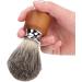 Premium Travel Shaving Brush - Stainless Steel Handle | Friendly Portable Brush for Cream Foam & Soap (Brown) - Buy Online on GoSupps.com