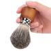 Professional Men's Beard Shaving Brush | Rubber Wood Handle | Facial Cleaning & Hair Shaving Tool - Perfect for Salons & Home Use - Buy Online on GoSupps.com