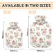 Hot Water Bottle 2L with Floral Cover - Pink Rose Pain Relief & Winter Hand Feet Warmer - Buy Online on GoSupps.com