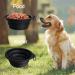 Petbonus Foldable Dog Bowls - 2 Pack Silicone Travel Water & Food Bowls for Dogs - Leak-Proof Portable with Carabiners - 1000ml Black - Buy Online on GoSupps.com