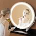 Gvnkvn 20 Vanity Mirror with Lights | LED Makeup Mirror | Large Round Lighted Mirror | Smart Touch Control | 3 Colors Dimmable | 360 Rotation | White - Buy Online on GoSupps.com
