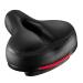 Roguoo Bike Seat, Most Comfortable Bicycle Seat Dual Shock Absorbing Memory Foam Waterproof Bicycle Saddle Bike Seat Replacement with Refective Tape Black