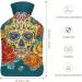 Hot Water Bottle with Lid - Skull Rubber Pain Relief Bag | Cramps Foot Warmer & Hot/Cold Therapy - Buy Online on GoSupps.com