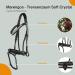 Marengos Soft Crystal Bridle for Horses & Ponies | Anatomically Shaped English Leather Bridle & Accessories in Black - Buy Online on GoSupps.com