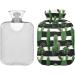 Naanle 2L Transparent Hot Water Bottle with Lid - Stripes Cactus Plant Design for Pain Relief Menstrual Cramps and Heat/Cool Therapy - Ideal for Hands & Feet - Buy Online on GoSupps.com