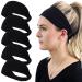 Women Workout Headbands Non Slip Bands Moisture Wicking Sport Sweatbands Yoga Stretchy Hairbands for Travel Fitness Athletic Elastic for Girls 5-Pure Black
