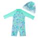 upandfast Baby Boys/Girls Zipper Swimwear with Snap Bottom UPF 50+ Sun Protection Toddler One Piece Swimsuit Green Octopus2 3-6 Months