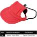 Psop Dog Baseball Cap - Stylish Pet Sun Hat with Ear Holes for Dogs - Red XL - Buy Online on GoSupps.com