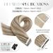 Moresoo Human Hair Tape in Extensions 18 Inch Light Brown Highlighted with Blonde - 20pcs 50g 9AP60 - Buy Online on GoSupps.com