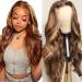 Highlight Ombre Lace Front Wig Human Hair Pre Plucked 4/27 Brown Honey Blonde Body Wave Lace Frontal Glueless Wigs Human Hair for Black Women 13x4 Hd Transparent Lace Front Colored Wig 150% Density 24 Inch 24 Inch highli...