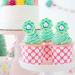 Ercadio 20 Pack Flower Ring Cupcake Toppers Picks Flower Theme for Bridal Engagement Baby Shower Birthday Party Cupcake Picks Anniversary Party Decorations Supplies Green - Buy Online on GoSupps.com