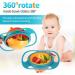 Baby Universal Gyro Bowl - Non-Spill Rotating 360 Degrees Magic Bowl for Toddlers (Green) - Buy Online on GoSupps.com