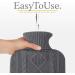 Premium Hot Water Bottle with Soft Knitted Cover - 1.8l Capacity for Pain Relief & Cosy Nights - Great Gift for Women (Dark Grey) - Buy Online on GoSupps.com