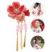 Kimono Clips - Japanese Hair Accessories Kanzashi Hairpins & Jewelry in Red | Perfect for Elegant Hairstyles - Buy Online on GoSupps.com